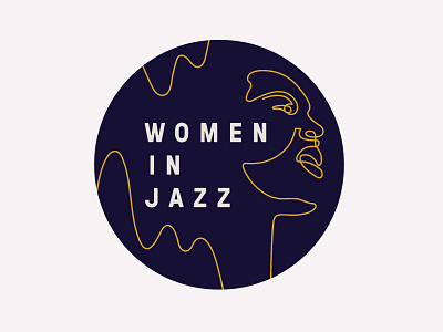 Women in Jazz logo branding illustration