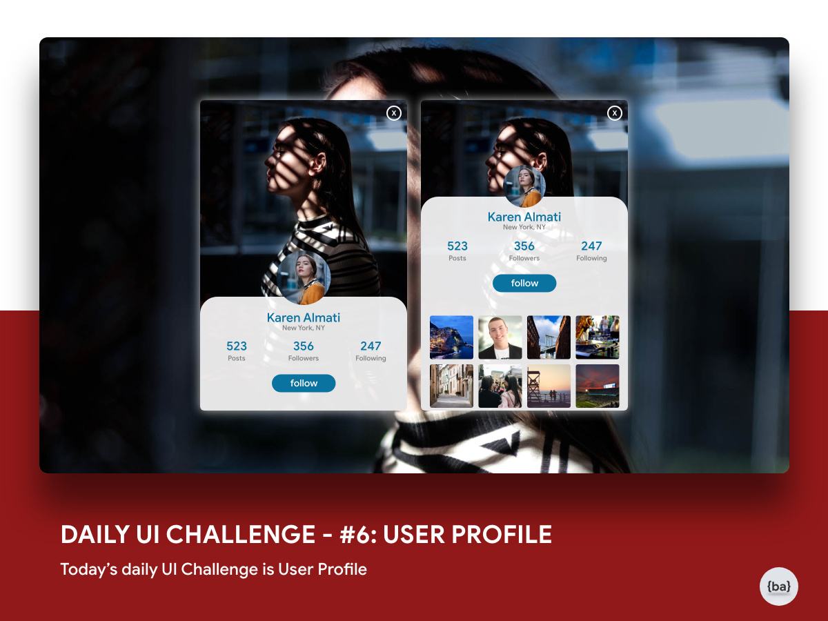 Daily UI Challenge - Day 6 : User Profile by Blake Acosta on Dribbble