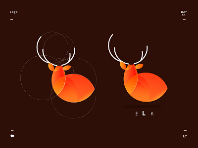 Elk graphics illustration logo