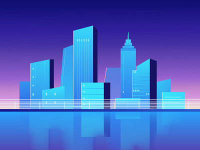 city animation app branding illustration minimal type typography ux vector website