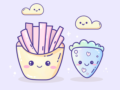 Craving for potato chips pizza animation app branding icon illustration illustrator minimal typography vector