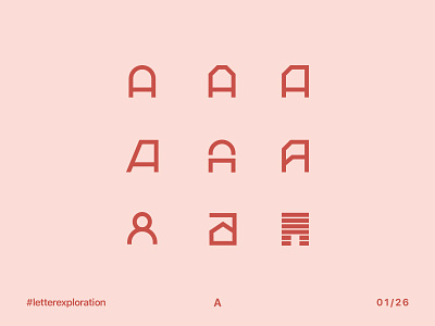 Letter A Exploration - Day 01 / 26 design logo vector