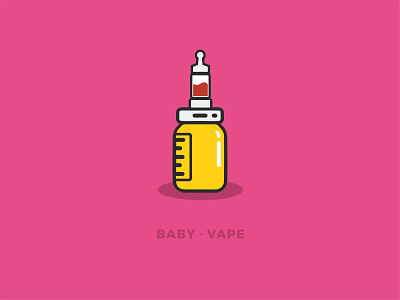 Baby - Vape baby bottle graphic design logo minimalist vapor vaporizer vector