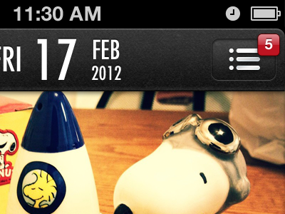 Date app calendar dark header ios iphone jewel notification