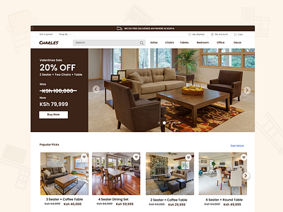 Furniture Brand Website Landing Page