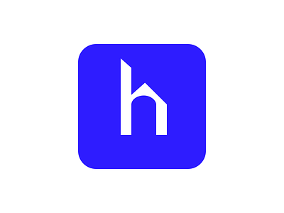 Hamia house logo africa app blue clean design landlord landlord app logo minimalist real estate real estate logo rent rental app tenant app
