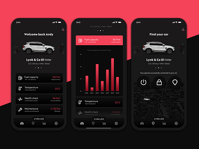 Car app experiment app car dark ui design interface iphonex mobile mobile ui ui ux