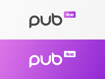 [Pub 4me] Logo 4me gradient logo pub4me purple sketch