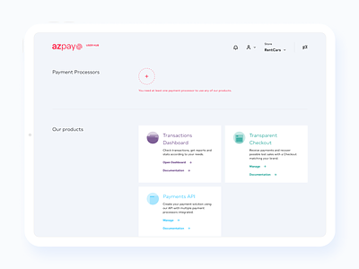 AZPay's [WIP] User Hub - The gateway of all our products