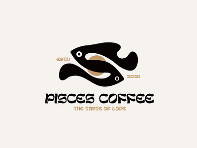 PISCES COFFEE branding logo