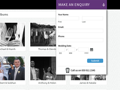 Dropdown Enquiry Form by Dave Meier on Dribbble