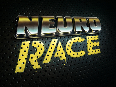 Neuro Race c4d car chrome game logo metal paint personal ps racing speed stencil