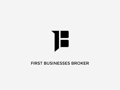 first businesses broker branding design flat illustration logo typography vector