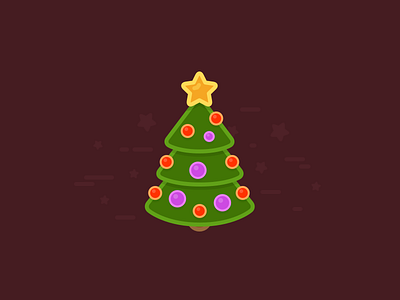 Christmas Tree (Sketch Freebie) balls christmas free freebie gift lines sketch star tree vector xmas