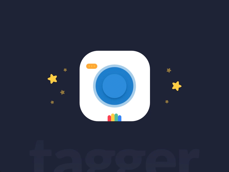 Tagger Icon animation app camera icon instagram ios principle