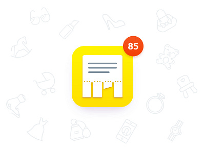 BB Bazar App Icon ad advertisement app badge classified icon ios iphone mom notification