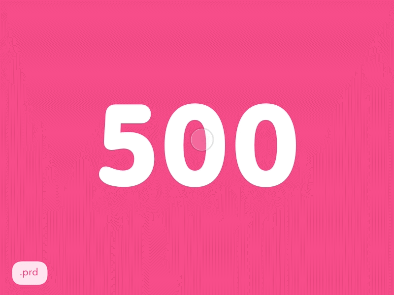 500+ followers [Principle Freebie] 500 animation dribbble follower principle thank