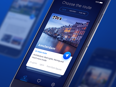 Route me — iOS app app guide ios mobile navigation route sight step tabbar tourism