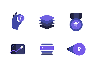 Icons for one project award bull figma graph growth hand icon icons layers up