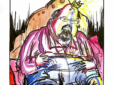 Kamyar fat future illustration king king of colors me water color