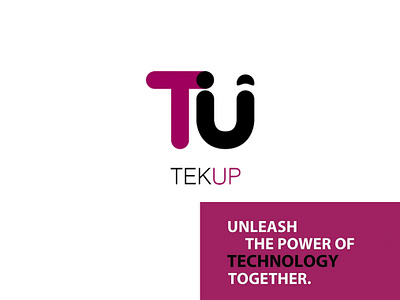 TEKUP logo design happy logo t tech technology tekup u