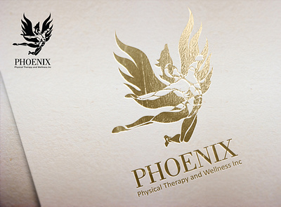 phoenix logo design fire bird phoenix logo wellness
