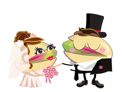 pista branding bride character dancing illustration marriage pista pistachio vector
