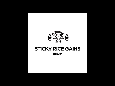 SRG Gym adobe illustrator black and white design illustration logo monoline vector