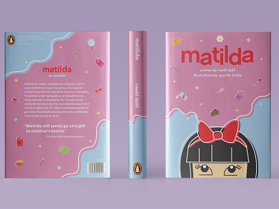 MATILDA adobe illustrator book cover colors design flat illustration illustration matilda roald dahl vector