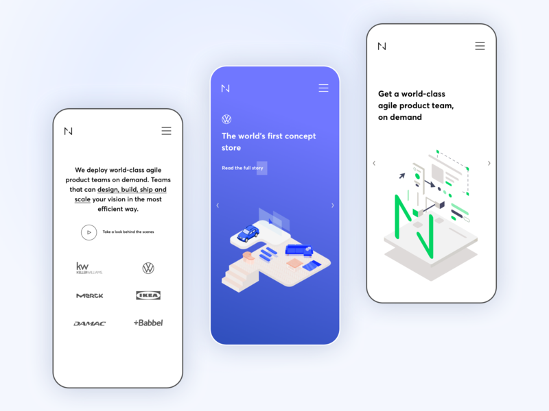 Netguru Homepage - mobile version visual design visual art product design architecture ux user interface minimal web design responsive mobile interface ui