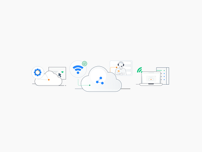 SecurEdge Networks - Cloud design icons illustration logo