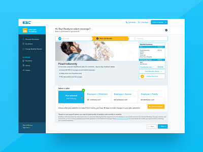 ESC Healthcare Signup Platform dashbaord healthcare app ui ux