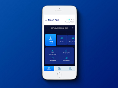 Smart Pool Controls icons mobile mobileapp mobileappdesign mobileapplication responsive smarthomeapp ui ux
