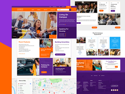 Clemson Housing and Dinning responsive design ui design user experience web design