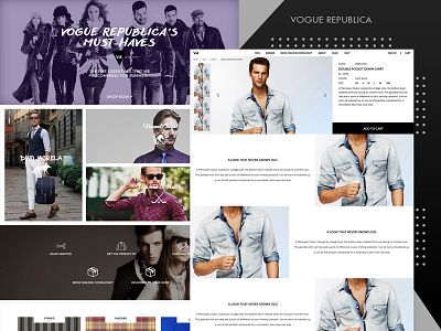 Vogue Republica - Fashion eCommerce Website app branding daily ui design inspiration designinspiration ecommerce homepage design landing landing page typography ui user interface user interface design ux