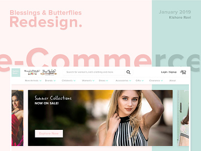 Online e-Commerce Store Website User Interface Design