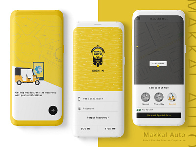 Ride Hailing App for Booking Auto Rickshaw 2019 design android app daily ui design designinspiration ios kit mobile app sketch uber uber for x ui ui inspiration uikit user interface ux