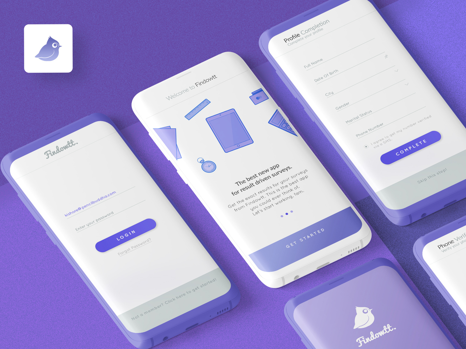 Minimal Onboarding Screen Mobile App by Kishore Ravi on Dribbble