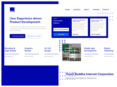 Service Company Website Header Idea