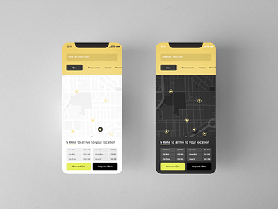 Nearby Locations and Services Map App UI