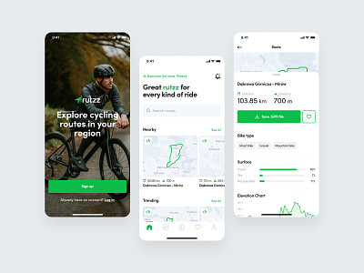 Cycling Routes - App app app design cycling app ios map mobile mobile design routes ui ui design ux ux design