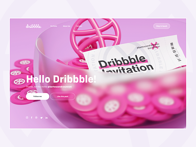 Hello Dribbblers! blender3d design illustration ui ux web design website