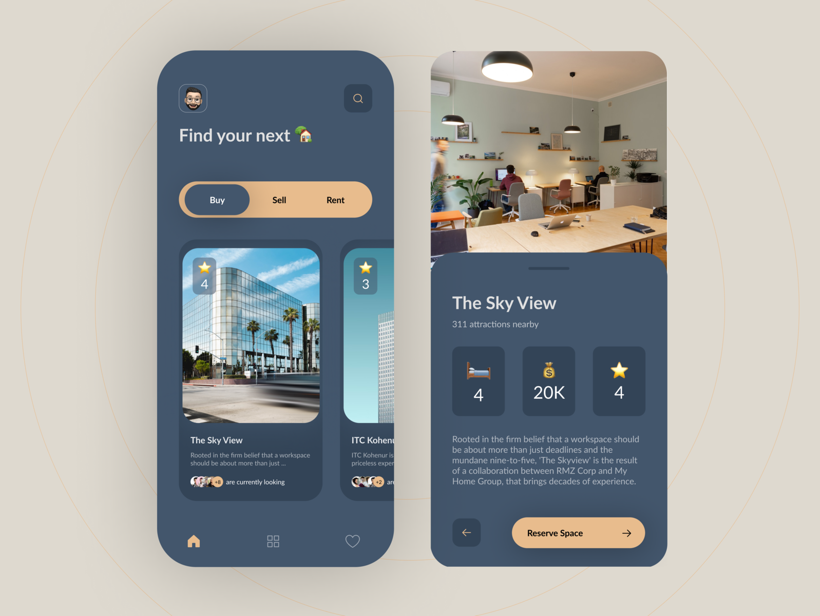 Apartment Finder app by Bharat on Dribbble