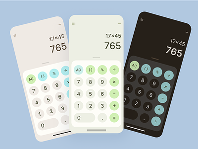 Calculator App app calculator colors figma grey ios minimal mobile mobile app design pastel