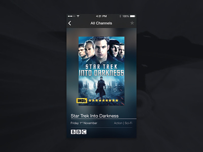 Movie App | iOS - Concept app ios iphone movie