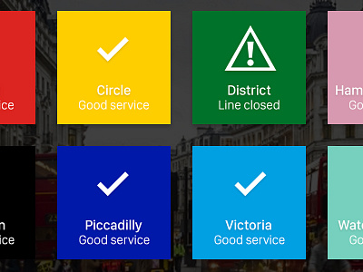 TfL Dashboard Concept | tvOS - Line Status
