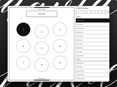 Wedding Seating app apple ios ipad phonegap seating ui ux wedding