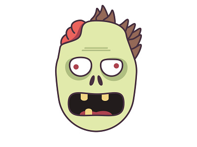 Zombie Head for Halloween halloween icon illustator illustration outline icon outline illustration zombie