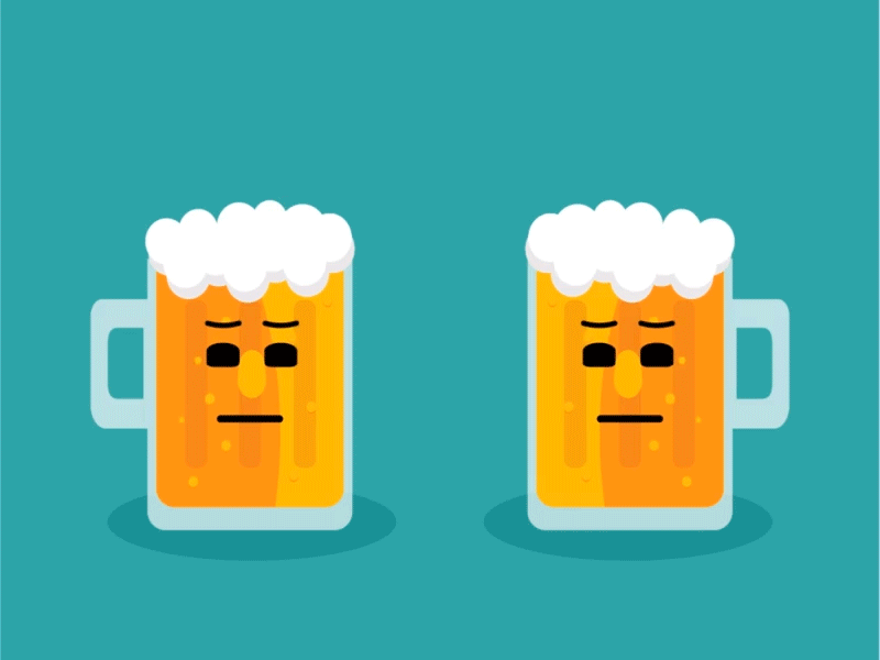 Beers Watching Football Game ae animation beer drink flat flat design football gif soccer television