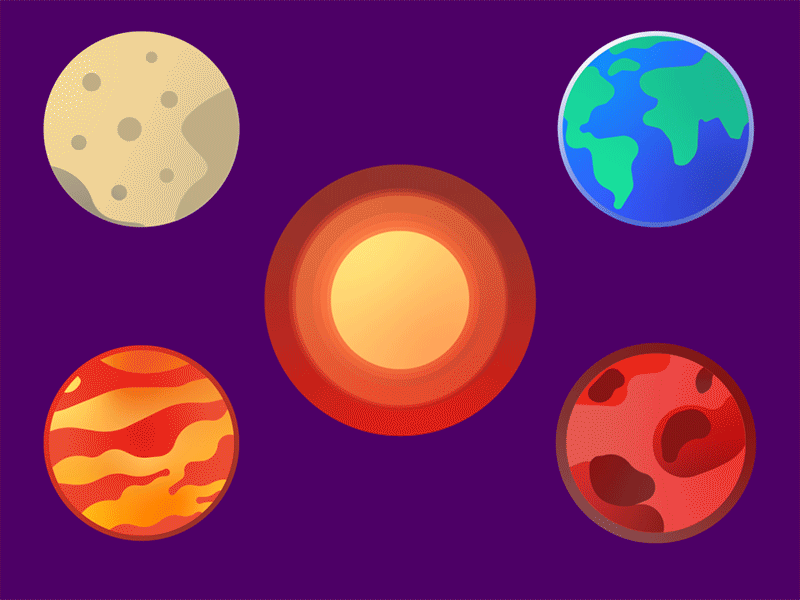 Planets 1 aftereffects earth motion design motiongraphics planets sun ui ux
